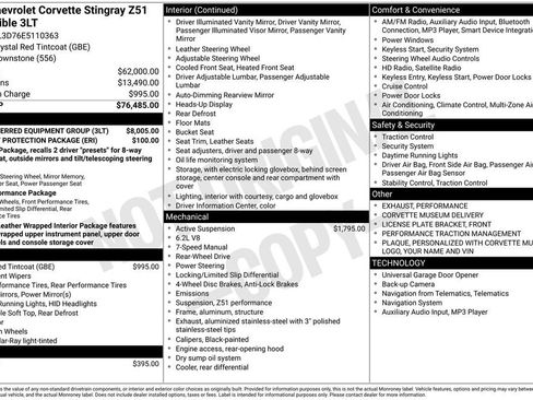 Used 2014 Chevrolet Corvette Stingray Convertible w/ 3LT Preferred Equipment Group image 10