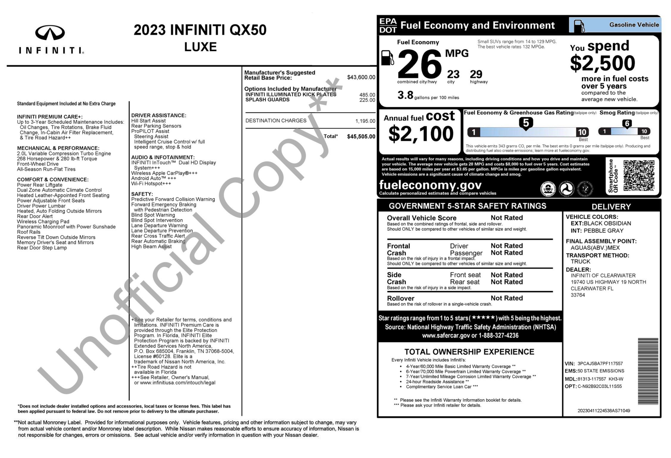 Used 2023 INFINITI QX50 Luxe FWD image 4