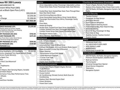 Used 2024 Lexus RX 350 AWD w/ Convenience Package image 47