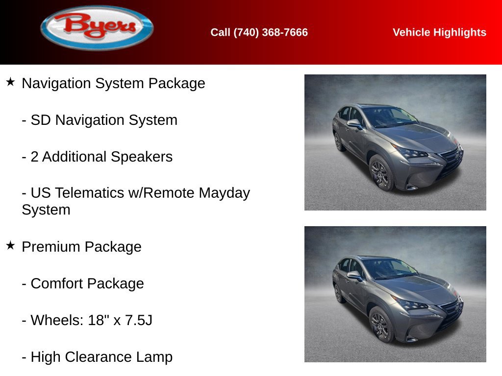 Used 2015 Lexus NX 300h AWD w/ Premium Package image 12