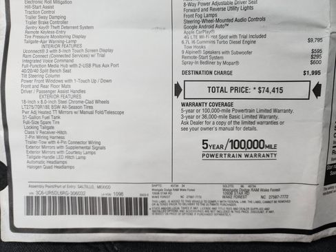 Used 2024 RAM 2500 Big Horn w/ Night Edition image 45