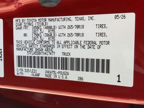 New 2026 Toyota Tundra SR5 AWD/4WD image 28