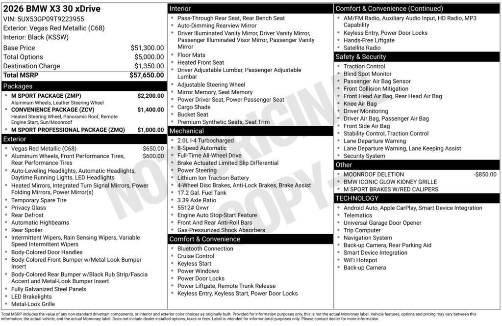 Certified 2026 BMW X3 xDrive30i w/ M Sport Package AWD/4WD image 6