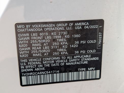 Used 2022 Volkswagen Atlas SE AWD/4WD image 32
