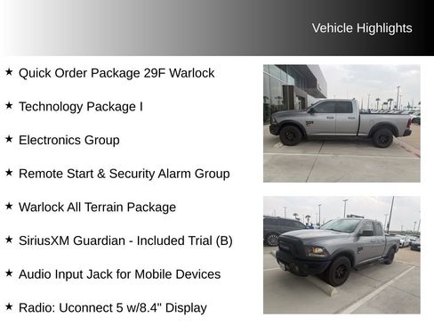 Used 2022 RAM 1500 Classic Warlock w/ Electronics Group RWD image 10