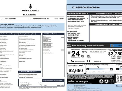 Used 2025 Maserati Grecale Modena AWD/4WD image 3