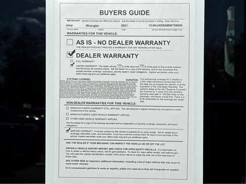 Certified 2021 Jeep Wrangler Unlimited Sport w/ Sun And Sound Package image 26