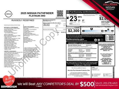 New 2025 Nissan Pathfinder Platinum