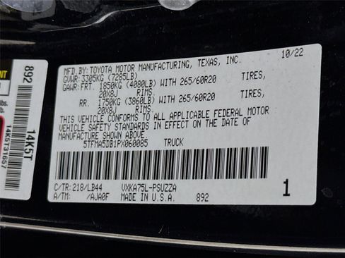 Used 2023 Toyota Tundra 1794 Edition w/ Advanced Package image 34