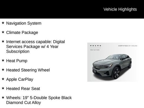 Certified 2023 Volvo C40 P8 Recharge Plus w/ Climate Package image 5