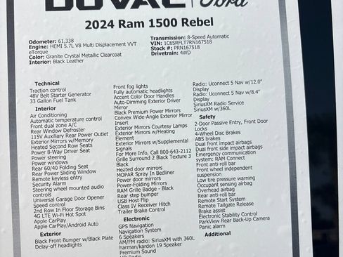 Used 2024 RAM 1500 Rebel w/ Rebel Level 2 Equipment Group AWD/4WD image 15