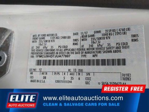 Used 2018 Ford Escape SEL AWD/4WD image 18