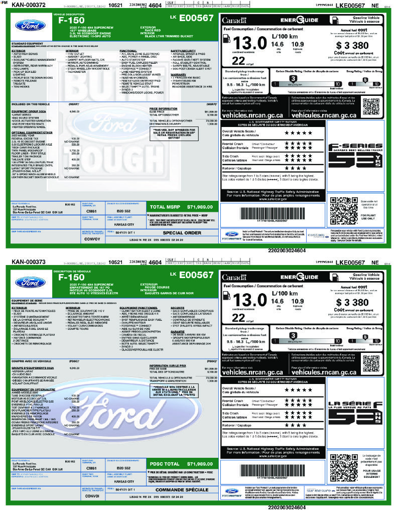 Used 2020 Ford F150 Lariat w/ Equipment Group 502A Luxury AWD/4WD image 57