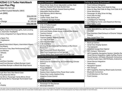 Certified 2024 MAZDA MAZDA3 Hatchback w/Premium Plus Pkg AWD/4WD image 28