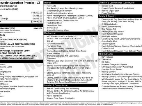 Used 2021 Chevrolet Suburban Premier w/ Premium Package AWD/4WD image 14