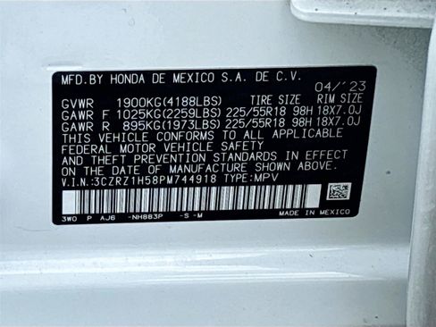 Certified 2023 Honda HR-V Sport image 34