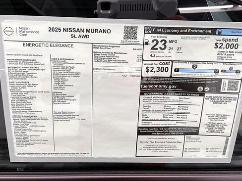 New 2025 Nissan Murano SL AWD/4WD image 40