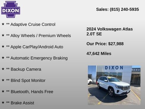 Used 2024 Volkswagen Atlas SE AWD/4WD image 4