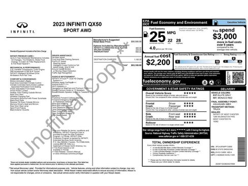 Used 2023 INFINITI QX50 Sport image 2