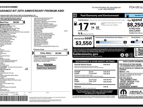 Certified 2025 Dodge Durango R/T AWD/4WD image 5