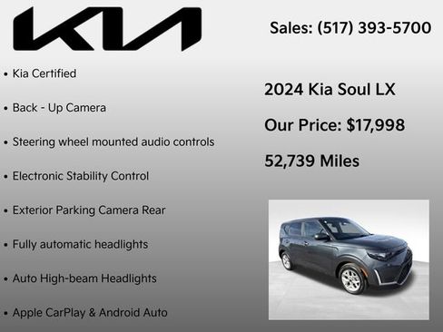 Used 2024 Kia Soul LX w/ Option Group 015 FWD image 7