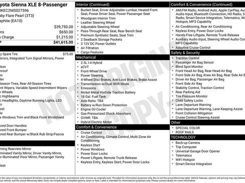 Used 2021 Toyota Sienna XLE FWD image 2