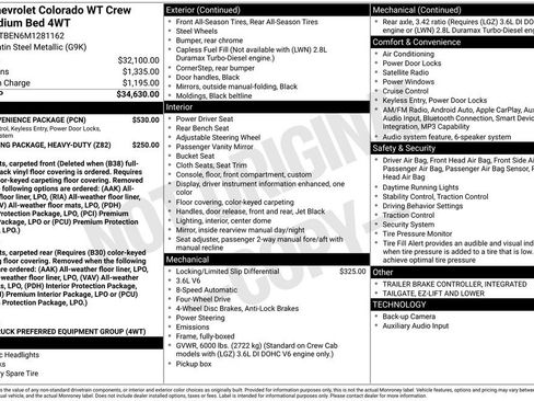 Used 2021 Chevrolet Colorado W/T w/ WT Convenience Package image 30