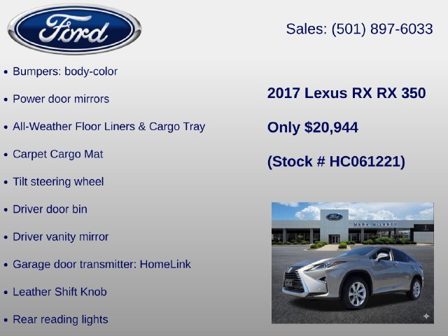 Used 2017 Lexus RX 350 FWD w/ Accessory Package image 36