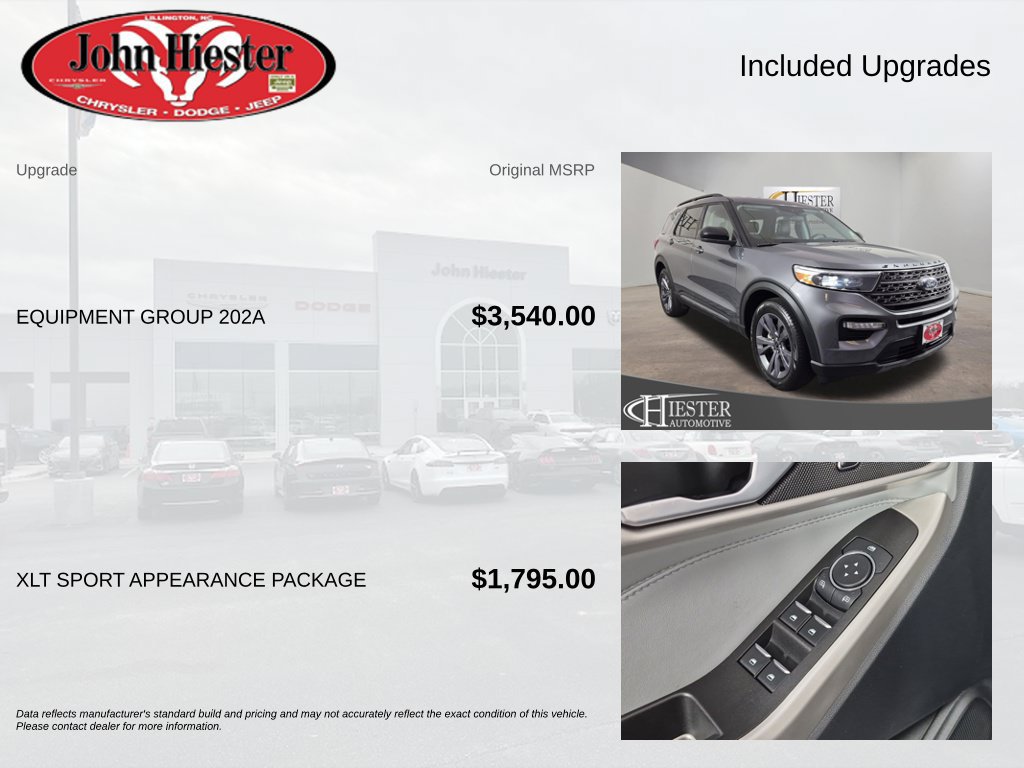 Used 2022 Ford Explorer XLT w/ Equipment Group 202A RWD image 3