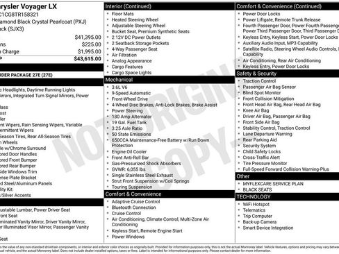New 2026 Chrysler Voyager LX FWD image 44