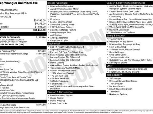 Used 2022 Jeep Wrangler Unlimited Rubicon 4xe w/ Cold Weather Group image 35