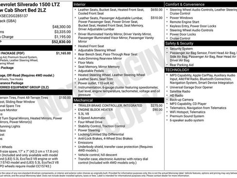 Used 2016 Chevrolet Silverado 1500 LTZ Z71 w/ LTZ Plus Package AWD/4WD image 6