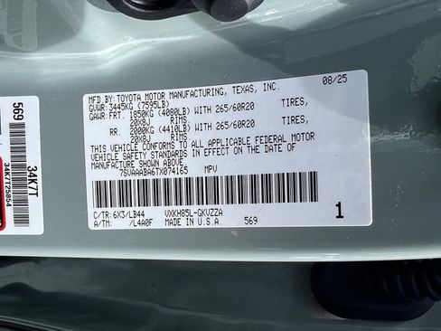 Certified 2026 Toyota Sequoia 1794 Edition w/ Tow Technology Package AWD/4WD image 54