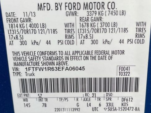 Used 2014 Ford F150 Raptor w/ Equipment Group 801A Luxury image 36