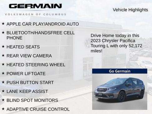 Used 2023 Chrysler Pacifica Touring-L w/ S Appearance Package AWD/4WD image 5