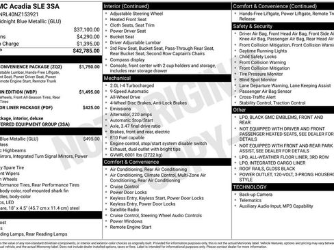 Used 2022 GMC Acadia SLE w/ Driver Convenience Package AWD/4WD image 10
