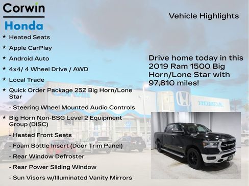 Used 2019 RAM 1500 Big Horn image 7