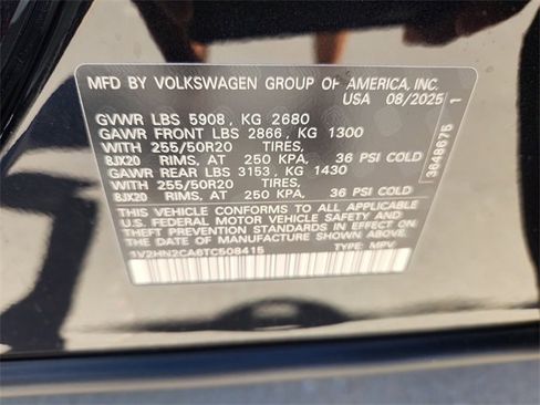 New 2026 Volkswagen Atlas SE image 11