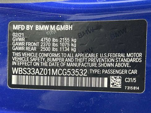 Used 2021 BMW M4 Competition w/ M Carbon Exterior Package RWD image 44