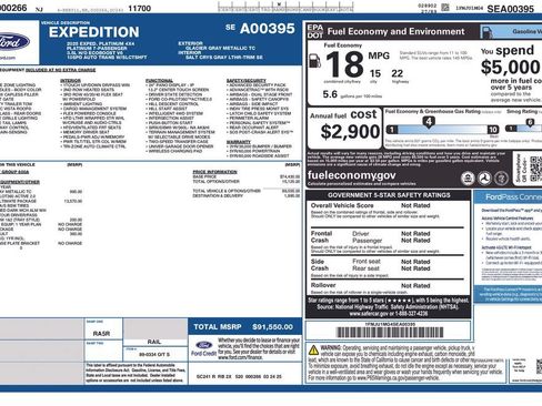 Used 2025 Ford Expedition Platinum w/ Platinum Ultimate Package AWD/4WD image 9