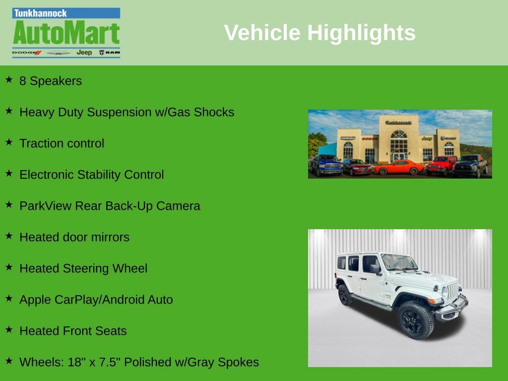 Used 2019 Jeep Wrangler Unlimited Sahara w/ Uconnect 4C Nav & Sound Group AWD/4WD image 6