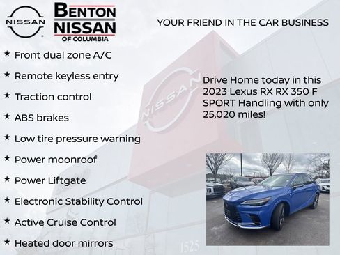 Used 2023 Lexus RX 350 F Sport w/ Accessory Package AWD/4WD image 10