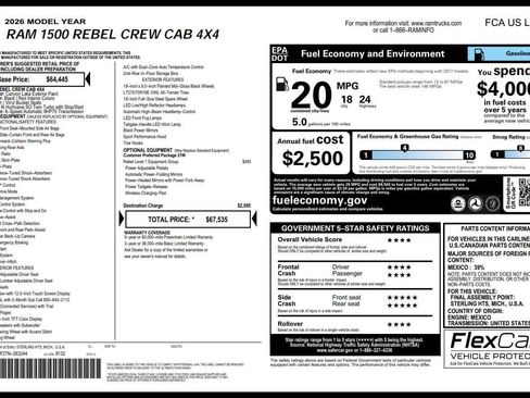 Used 2026 RAM 1500 Rebel w/ Rebel Level 1 Equipment Group AWD/4WD image 28