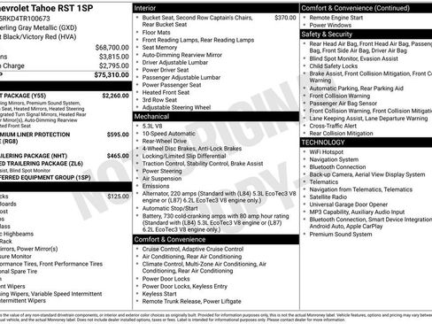Used 2026 Chevrolet Tahoe RST w/ Comfort Package RWD image 47
