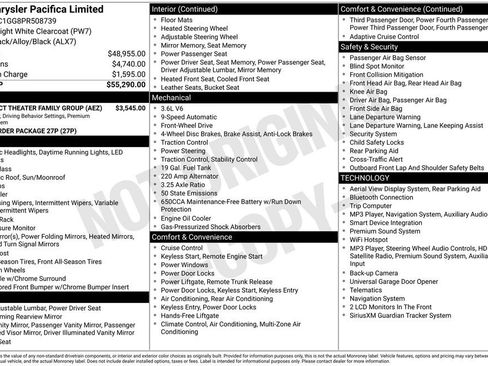 Used 2023 Chrysler Pacifica Limited w/ Uconnect Theater Family Group FWD image 10