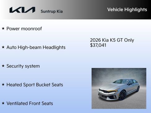 New 2026 Kia K5 GT w/ GT1 Package image 15