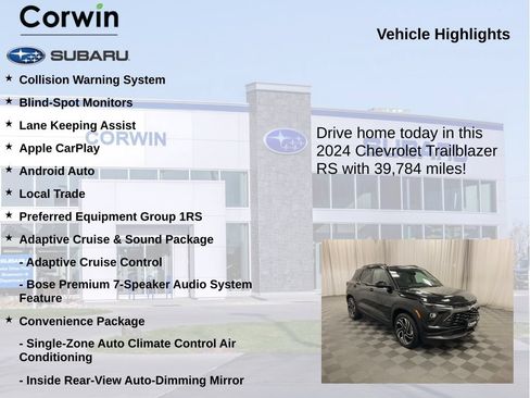 Used 2024 Chevrolet TrailBlazer RS w/ Convenience Package AWD/4WD image 6