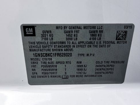 Used 2015 Chevrolet Tahoe LT w/ Luxury Package RWD image 38