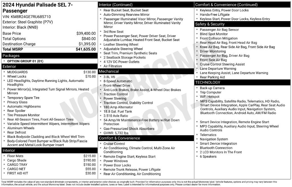 Used 2024 Hyundai Palisade SEL FWD image 9