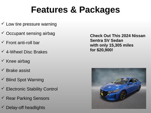 Used 2024 Nissan Sentra SV FWD image 13